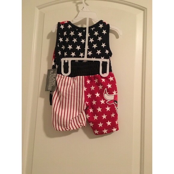 BLACK LACQUER Baby Boys 2pc Short Set Chicago Bulls Size 18 Months Multi-Color - Picture 5 of 6